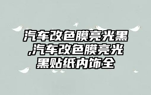 汽車改色膜亮光黑,汽車改色膜亮光黑貼紙內(nèi)飾全