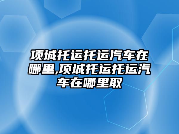 項城托運托運汽車在哪里,項城托運托運汽車在哪里取