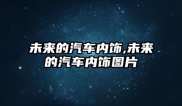 未來的汽車內(nèi)飾,未來的汽車內(nèi)飾圖片