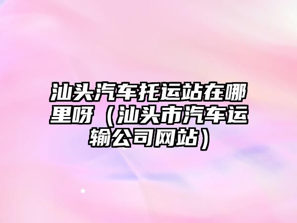 汕頭汽車托運站在哪里呀（汕頭市汽車運輸公司網站）