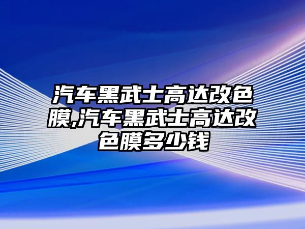 汽車黑武士高達改色膜,汽車黑武士高達改色膜多少錢