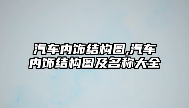 汽車內(nèi)飾結(jié)構(gòu)圖,汽車內(nèi)飾結(jié)構(gòu)圖及名稱大全