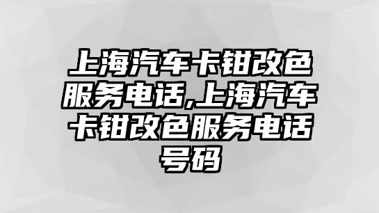 上海汽車卡鉗改色服務(wù)電話,上海汽車卡鉗改色服務(wù)電話號(hào)碼