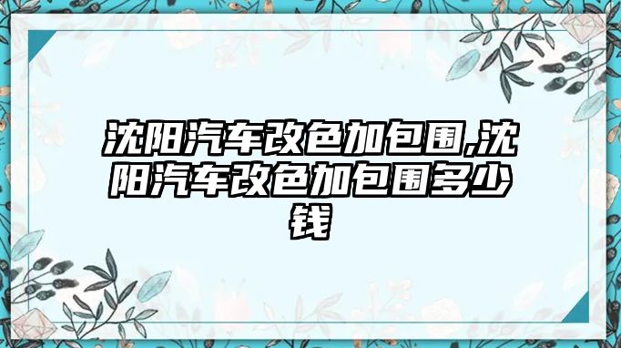 沈陽汽車改色加包圍,沈陽汽車改色加包圍多少錢