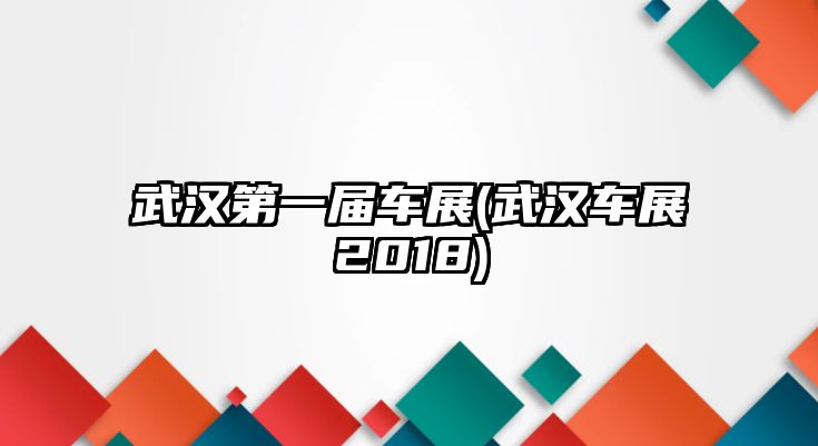 武漢第一屆車展(武漢車展2018)