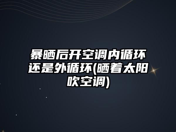 暴曬后開空調(diào)內(nèi)循環(huán)還是外循環(huán)(曬著太陽吹空調(diào))