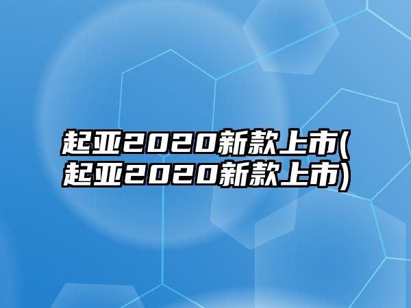 起亞2020新款上市(起亞2020新款上市)