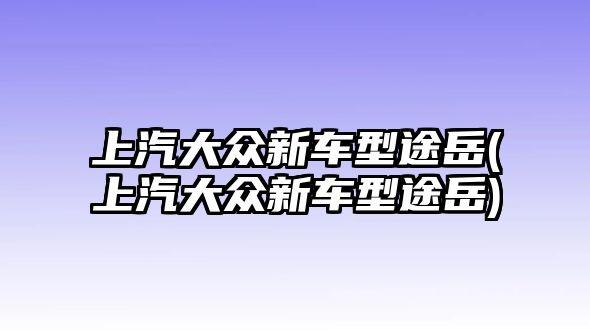 上汽大眾新車型途岳(上汽大眾新車型途岳)