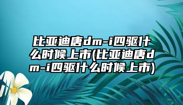 比亞迪唐dm-i四驅(qū)什么時(shí)候上市(比亞迪唐dm-i四驅(qū)什么時(shí)候上市)