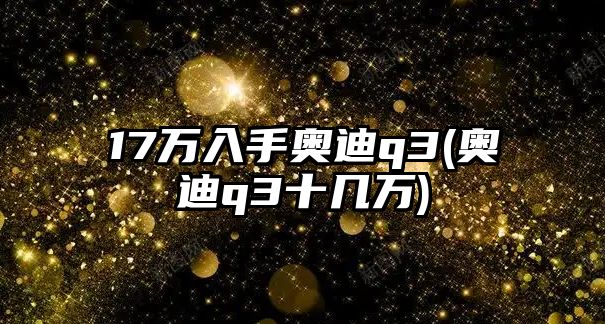 17萬入手奧迪q3(奧迪q3十幾萬)