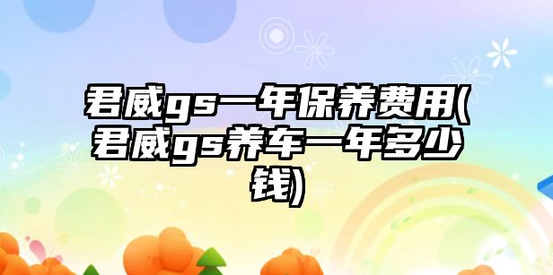 君威gs一年保養(yǎng)費用(君威gs養(yǎng)車一年多少錢)