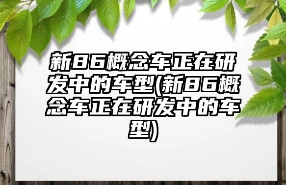 新86概念車(chē)正在研發(fā)中的車(chē)型(新86概念車(chē)正在研發(fā)中的車(chē)型)