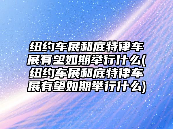 紐約車展和底特律車展有望如期舉行什么(紐約車展和底特律車展有望如期舉行什么)