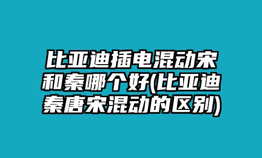 比亞迪插電混動宋和秦哪個好(比亞迪秦唐宋混動的區(qū)別)