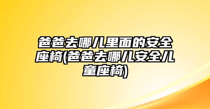 爸爸去哪兒里面的安全座椅(爸爸去哪兒安全兒童座椅)