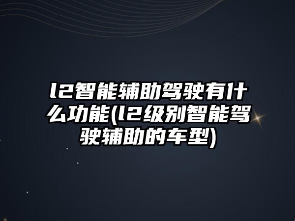 l2智能輔助駕駛有什么功能(l2級(jí)別智能駕駛輔助的車型)