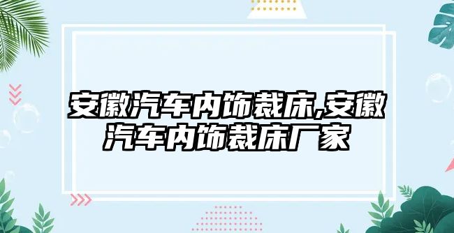 安徽汽車內(nèi)飾裁床,安徽汽車內(nèi)飾裁床廠家