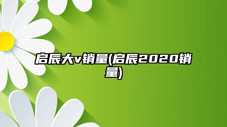 啟辰大v銷量(啟辰2020銷量)