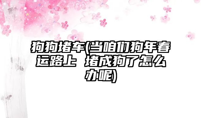 狗狗堵車(當(dāng)咱們狗年春運(yùn)路上 堵成狗了怎么辦呢)