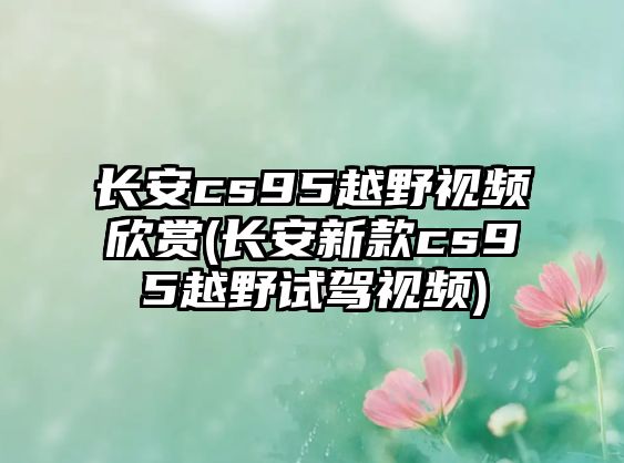 長(zhǎng)安cs95越野視頻欣賞(長(zhǎng)安新款cs95越野試駕視頻)