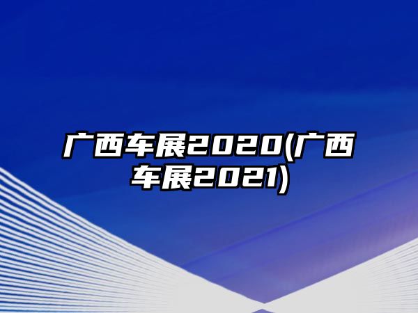 廣西車展2020(廣西車展2021)