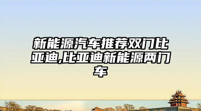 新能源汽車推薦雙門比亞迪,比亞迪新能源兩門車