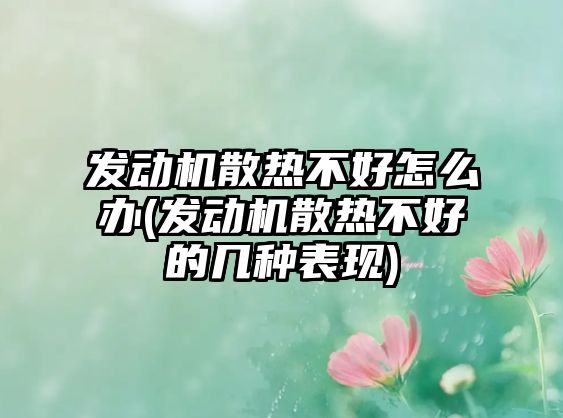 發(fā)動機散熱不好怎么辦(發(fā)動機散熱不好的幾種表現(xiàn))