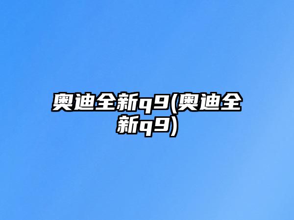 奧迪全新q9(奧迪全新q9)