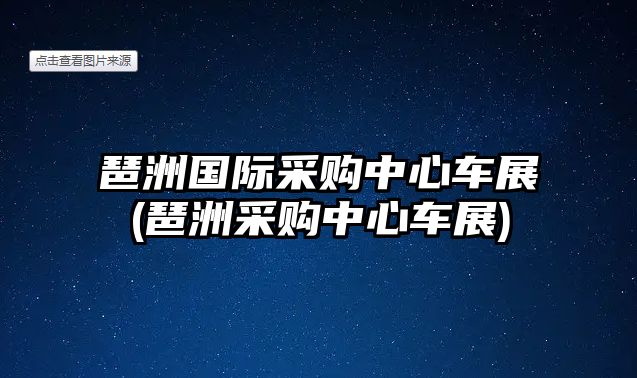 琶洲國(guó)際采購(gòu)中心車展(琶洲采購(gòu)中心車展)