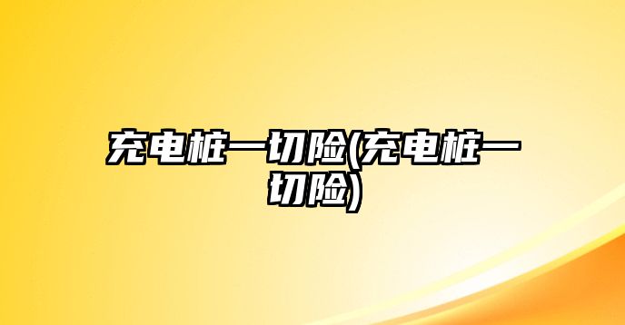 充電樁一切險(充電樁一切險)