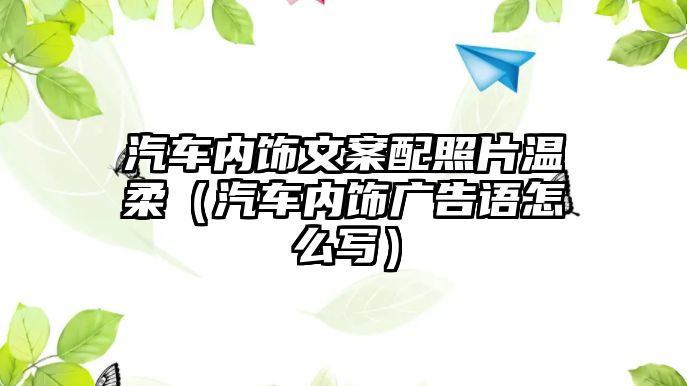 汽車內(nèi)飾文案配照片溫柔（汽車內(nèi)飾廣告語怎么寫）