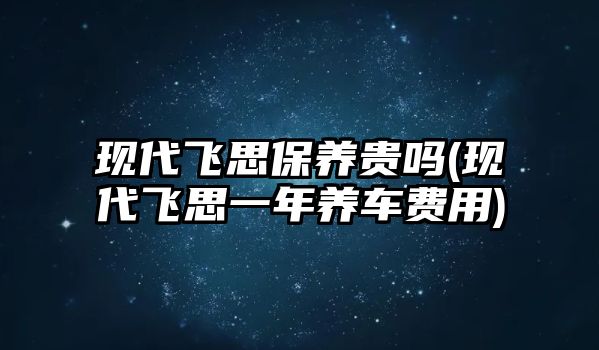 現(xiàn)代飛思保養(yǎng)貴嗎(現(xiàn)代飛思一年養(yǎng)車費(fèi)用)