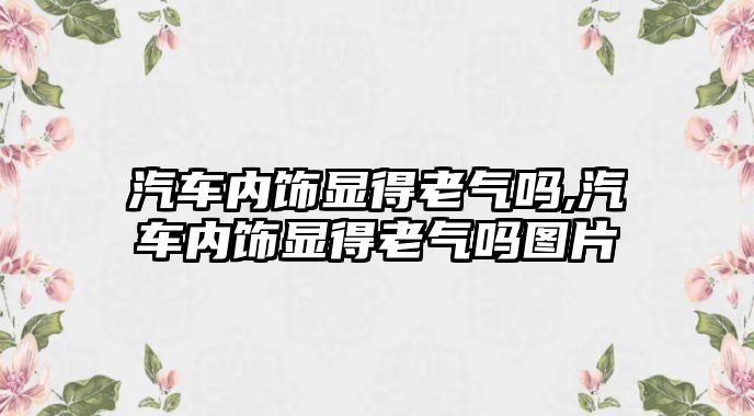 汽車內(nèi)飾顯得老氣嗎,汽車內(nèi)飾顯得老氣嗎圖片