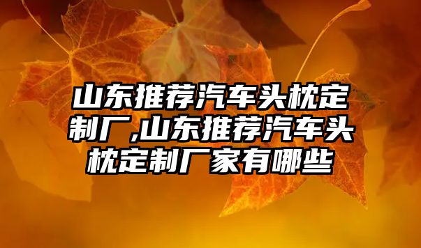 山東推薦汽車頭枕定制廠,山東推薦汽車頭枕定制廠家有哪些