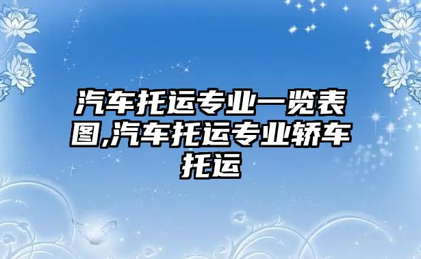 汽車托運專業(yè)一覽表圖,汽車托運專業(yè)轎車托運