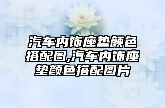 汽車內(nèi)飾座墊顏色搭配圖,汽車內(nèi)飾座墊顏色搭配圖片