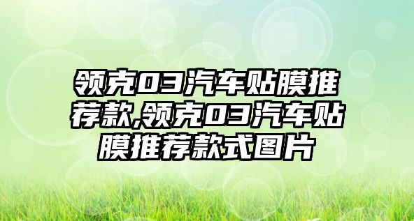 領(lǐng)克03汽車貼膜推薦款,領(lǐng)克03汽車貼膜推薦款式圖片