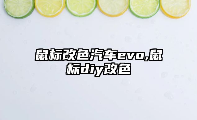 鼠標(biāo)改色汽車(chē)evo,鼠標(biāo)diy改色