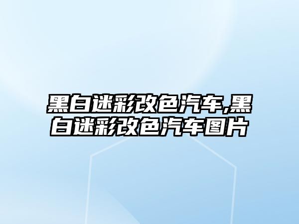 黑白迷彩改色汽車,黑白迷彩改色汽車圖片