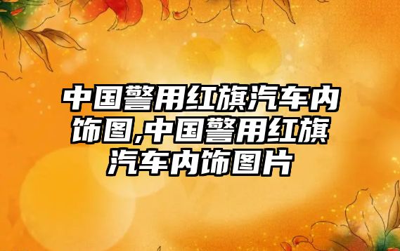 中國(guó)警用紅旗汽車內(nèi)飾圖,中國(guó)警用紅旗汽車內(nèi)飾圖片