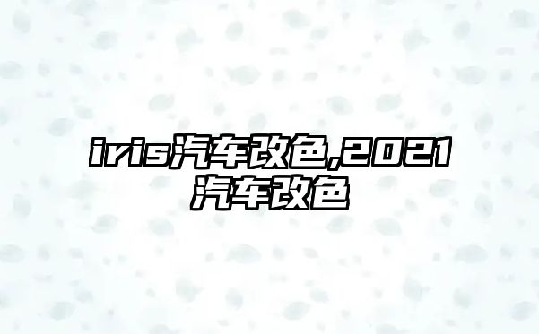 iris汽車改色,2021汽車改色