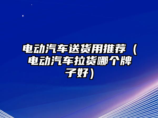 電動汽車送貨用推薦（電動汽車?yán)浤膫€牌子好）