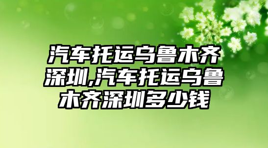 汽車托運(yùn)烏魯木齊深圳,汽車托運(yùn)烏魯木齊深圳多少錢